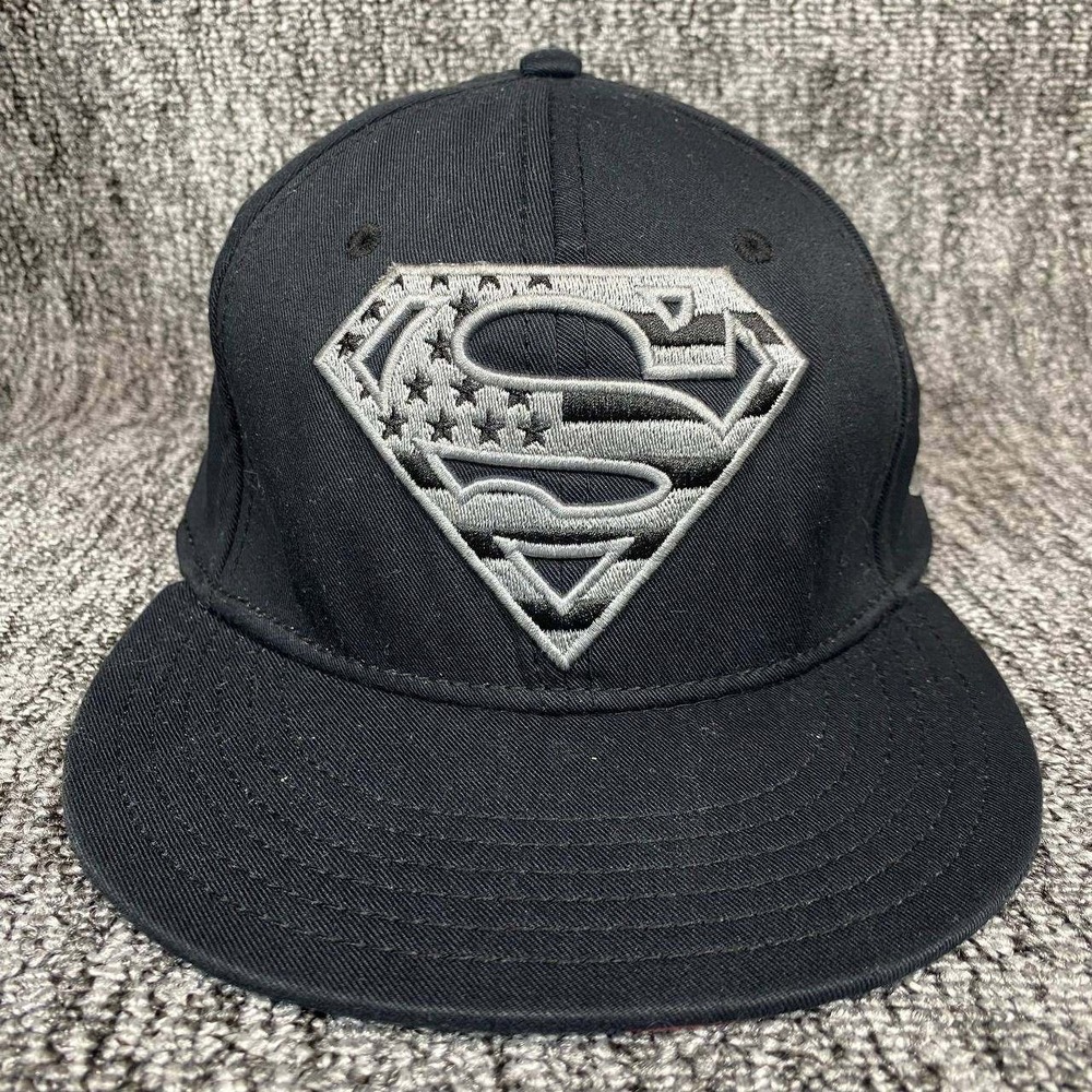 Under Armour Superman Hat Mens OSFA Black American Flag Snapback Baseball Cap